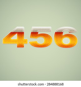Numbers stylized beer