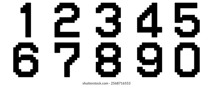 Numbers symbol icons set.Numbers icon collection.Flat  style.Vector illustration.
