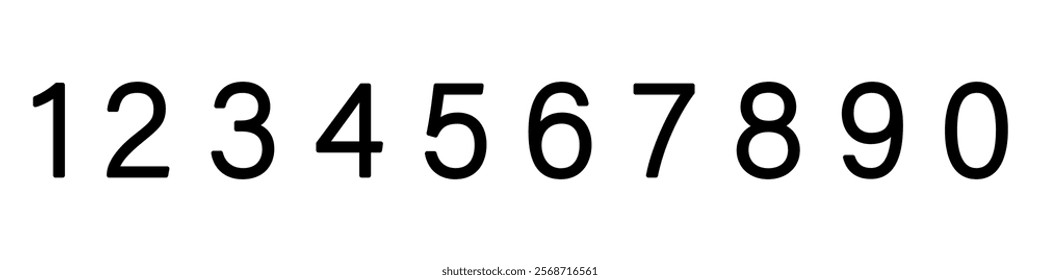 Numbers symbol icons set.Numbers icon collection.Flat  style.Vector illustration.

