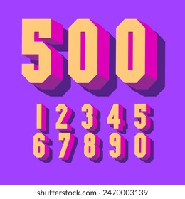 Numbers. Symbol set. Vector illustration