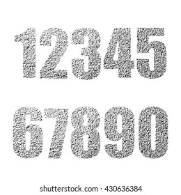 Numbers symbols silhouette. Line style letter, modern numbers.Numbers. Number Zero.Number One. Number Two.Number Three. Number Four. Number Five. Number Six. Number Seven. Number Eight. Number Nine. 
