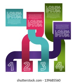 Numbers tag over white background vector illustration