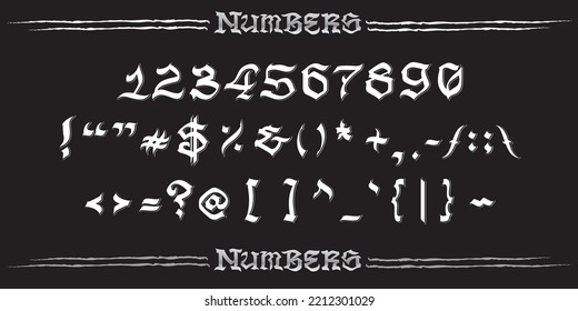 Numbers tattoo fonts, Tattoo lettering styles, Chicano Lettering, Tattoo lettering concept design.