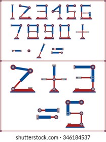 Numbers in the technical styling