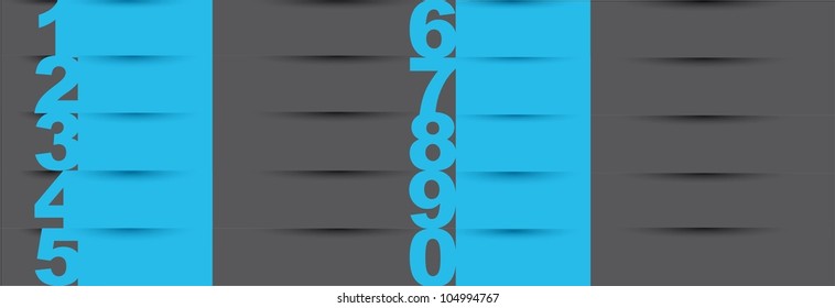 numbers templates, blue and gray. vector illustration