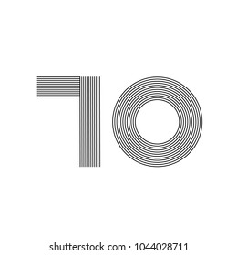 numbers ten vector illustration