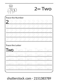 1,660 Number 2 worksheets Images, Stock Photos & Vectors | Shutterstock