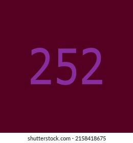 Numbers vector of 255 with dark brown background. Fit for your type or kids poster for learn numbers.