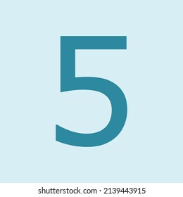 Numbers vector. Vector of 5.