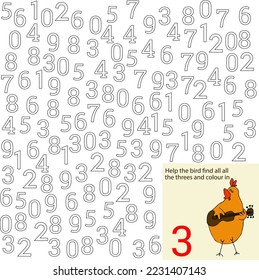 The numbers are vector. Attentiveness. Decorate. Figure 3.