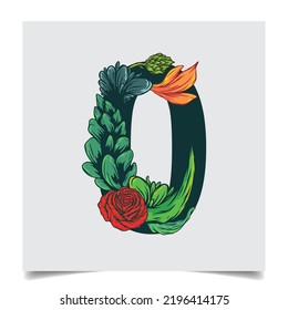 Numbers Vector Colorful Flower Font Stock illustration art 