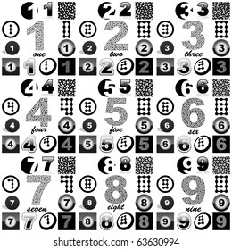 Numbers. Vector great collection.