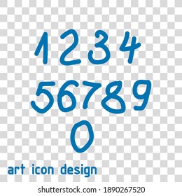 numbers vector icon on an abstract background