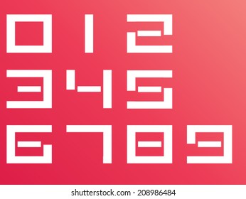 Numbers. Vector illustration.
