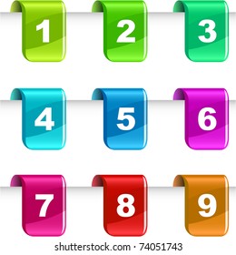 Numbers. Vector illustration.