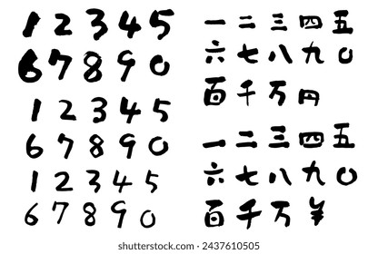 Numbers written by brush, Chinese numerals