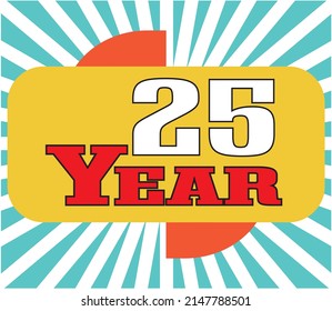 Numbers  year date vector yellow red black and blue