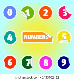 Numbers from zero to nine