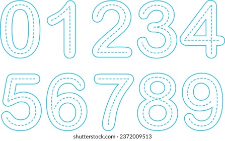 numbers from zero to ten colored 