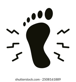 Numbness in Extremities icon line vector illustration