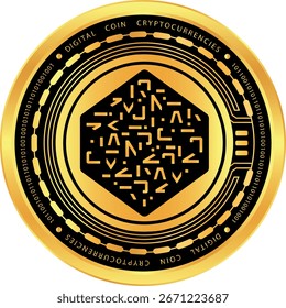 numeraire-nmr cryptocurrency drawings on abstract background. 3d illustrations.
