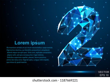 Numeral. Conceptual. business theme. Low-poly. Bright. For your design.