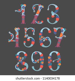 Numeral  for Day ot the Dead in Mexica, for piraten party or Halloween