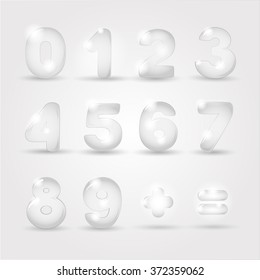 numeral figures glass