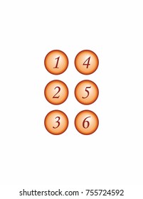 Numeral on a white background