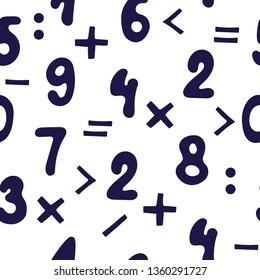 Numeral seamless wallpaper pattern.