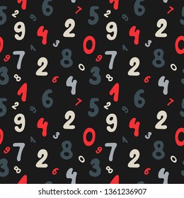Numeral seamless wallpaper pattern.