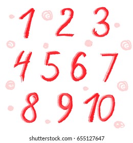 Numeral. Set. Vector illustration. 