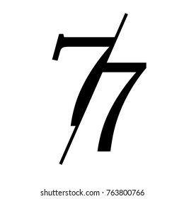 numeral seven icon letters