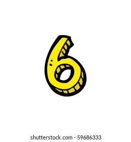 numeral six drawing