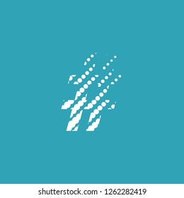 numeral symbol with transformation effect on light blue background vector editable
