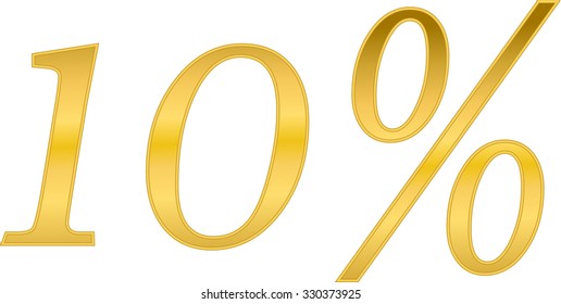 the numeral is ten percent gold