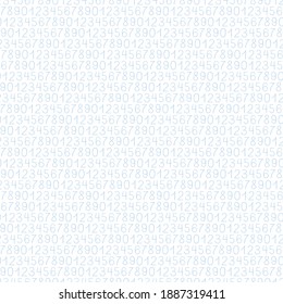 Numeral vector seamless pattern. Number