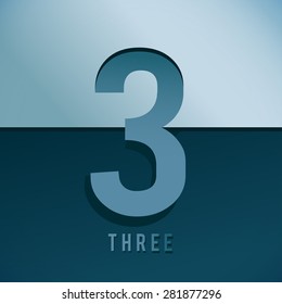 numeral vectors in overlapping graphic elements