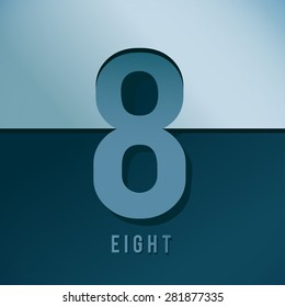 numeral vectors in overlapping graphic elements