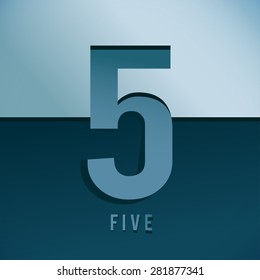 numeral vectors in overlapping graphic elements