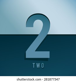 numeral vectors in overlapping graphic elements