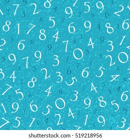 Numerals. Seamless pattern. Vector illustration