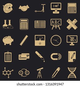 Numerator icons set. Simple set of 25 numerator vector icons for web for any design