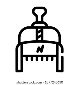 numerator shop tool line icon vector. numerator shop tool sign. isolated contour symbol black illustration