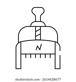 numerator shop tool line icon vector. numerator shop tool sign. isolated contour symbol black illustration