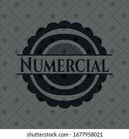 Numercial retro style black emblem. Vector Illustration. Detailed.