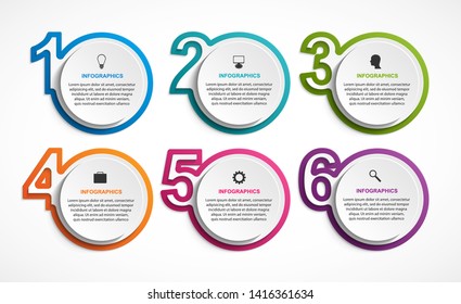 Numeric infographic template. Infographics for business presentations or information banner.