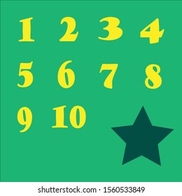 Numeric text with a background