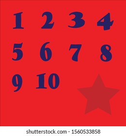 Numeric text with a background