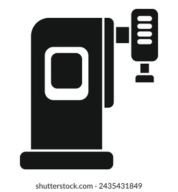 Numerical cnc machine icon simple vector. Tool industry. Beam laser control